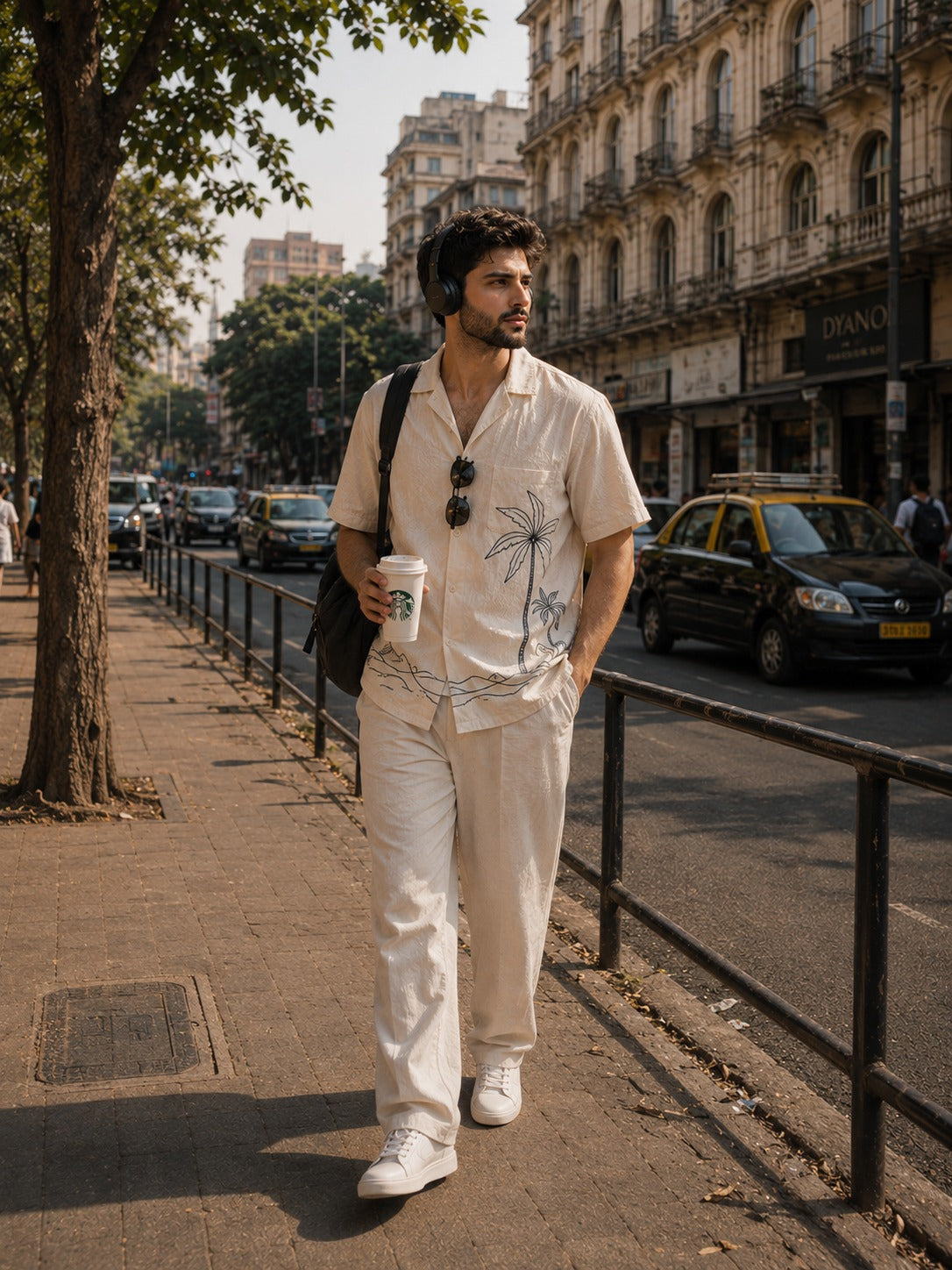 Off-White Tropical Embroidered Cuban Shirt