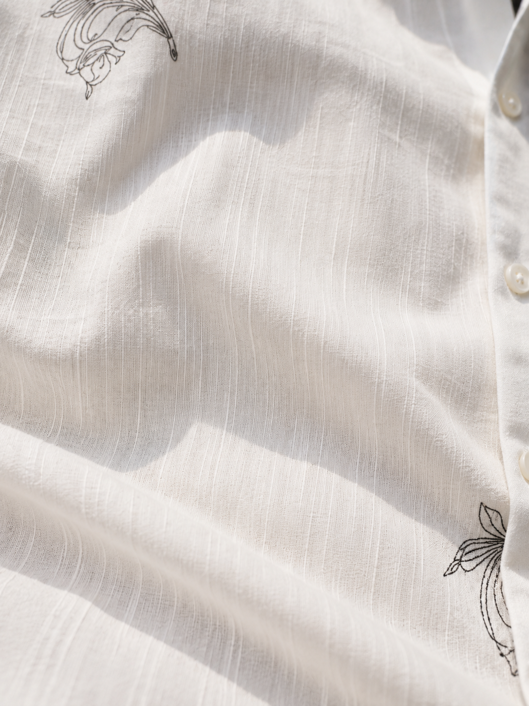 Vibe Craft Premium Botanical Embroidery Casual Shirt for Men