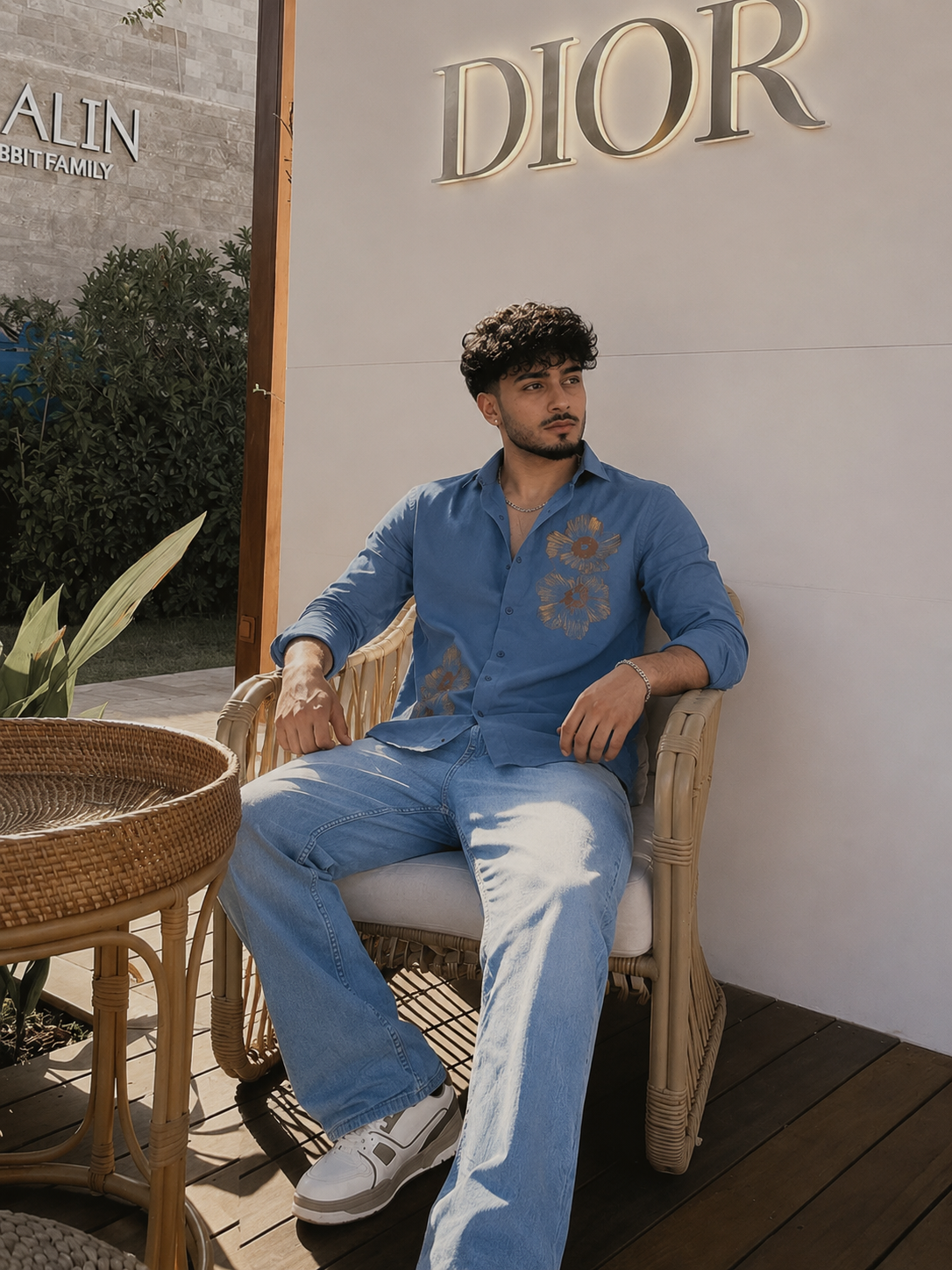 Men's Floral Graphic Print Casual Shirt