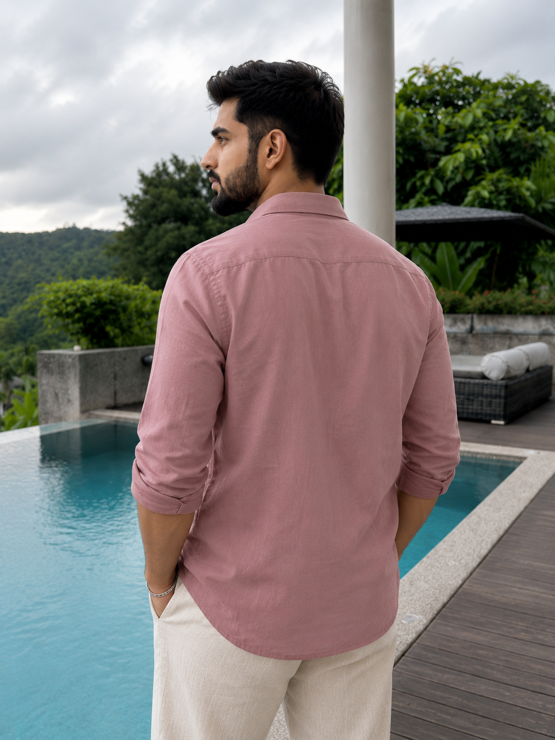 Men's Floral Graphic Print Casual Shirt