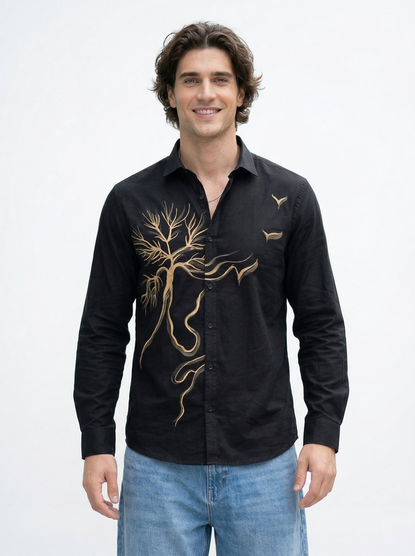Men's Tree Graphic Print Premium Casual Shirt