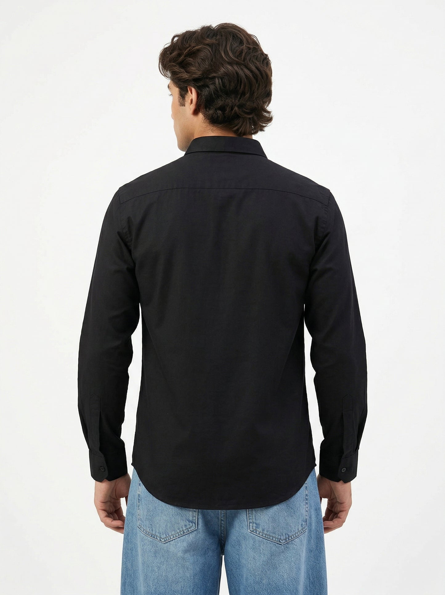 Men’s Geometric Embroidered Premium Shirt