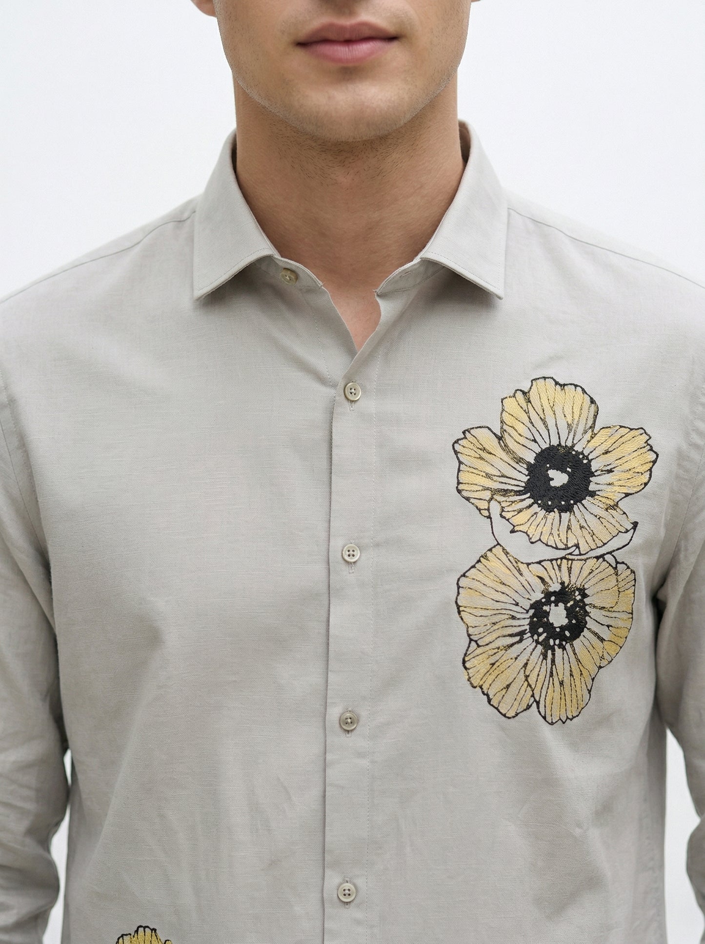 Men's Floral Graphic Print Casual Shirt