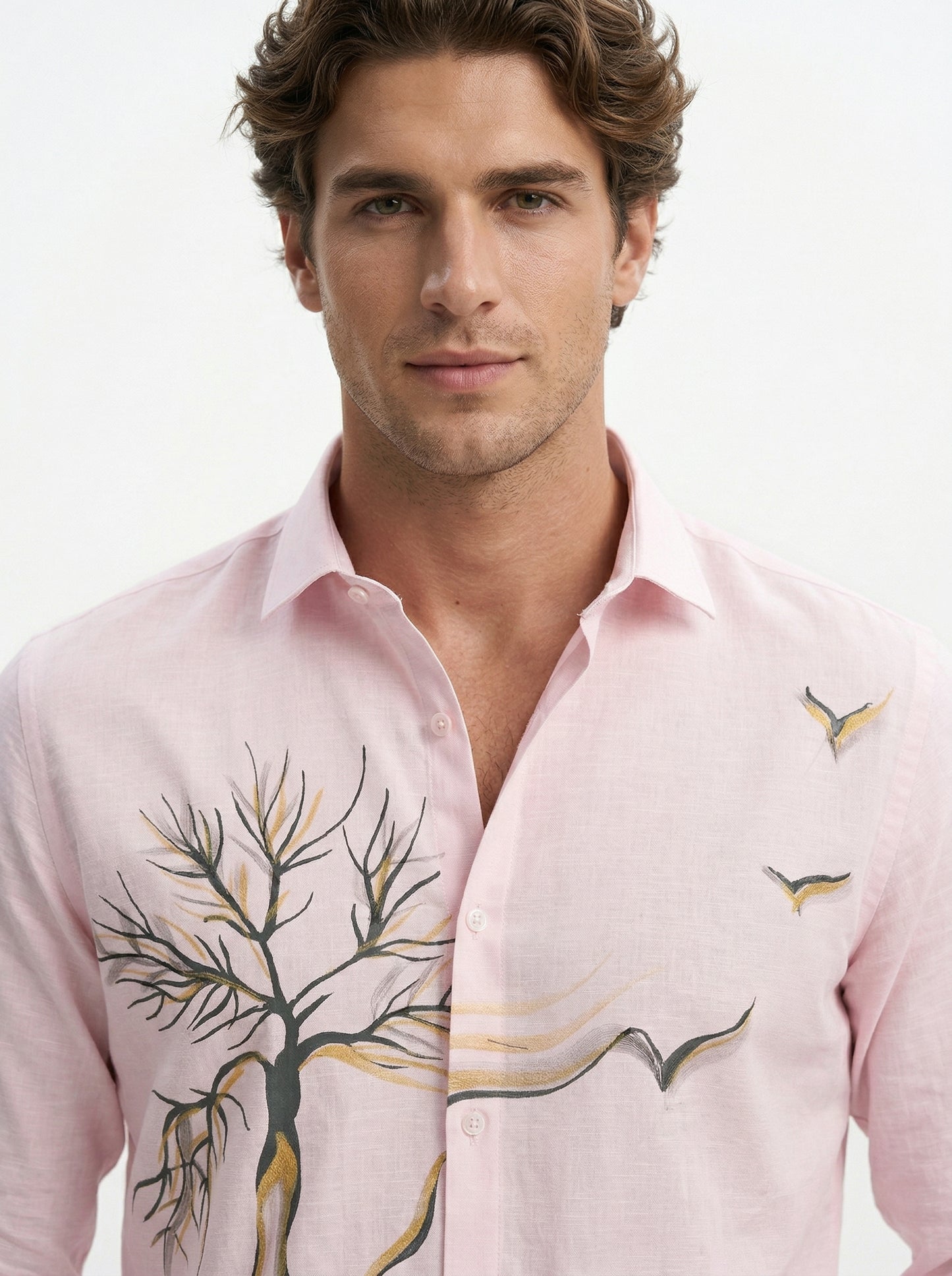 Men's Tree Graphic Print Premium Casual Shirt