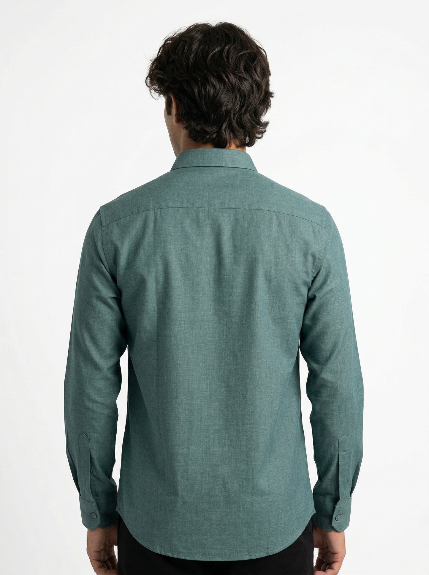 Minimal Embroidery Print Men's Shirt