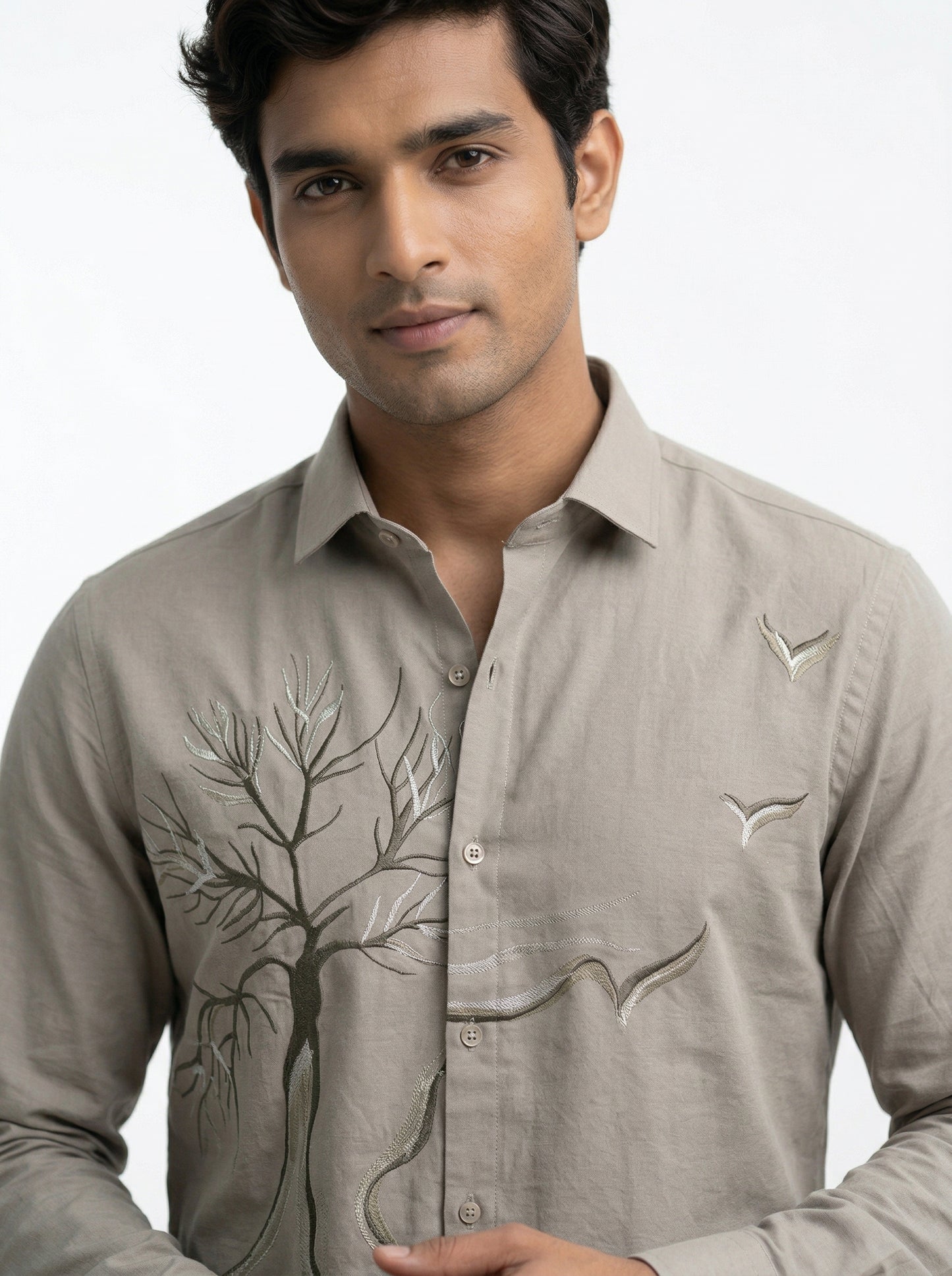 Men's Tree Graphic Print Premium Casual Shirt