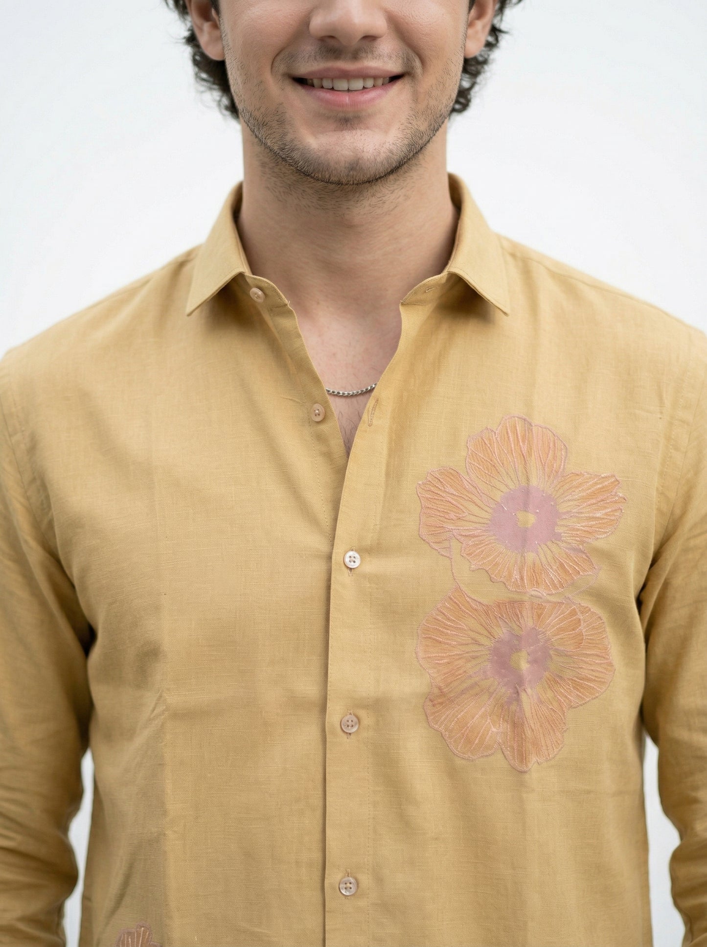 Men's Floral Graphic Print Casual Shirt