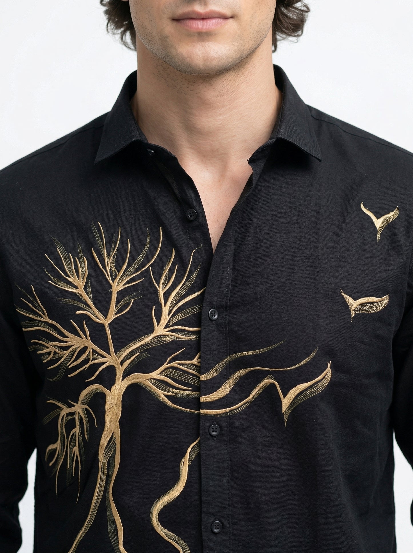 Men's Tree Graphic Print Premium Casual Shirt