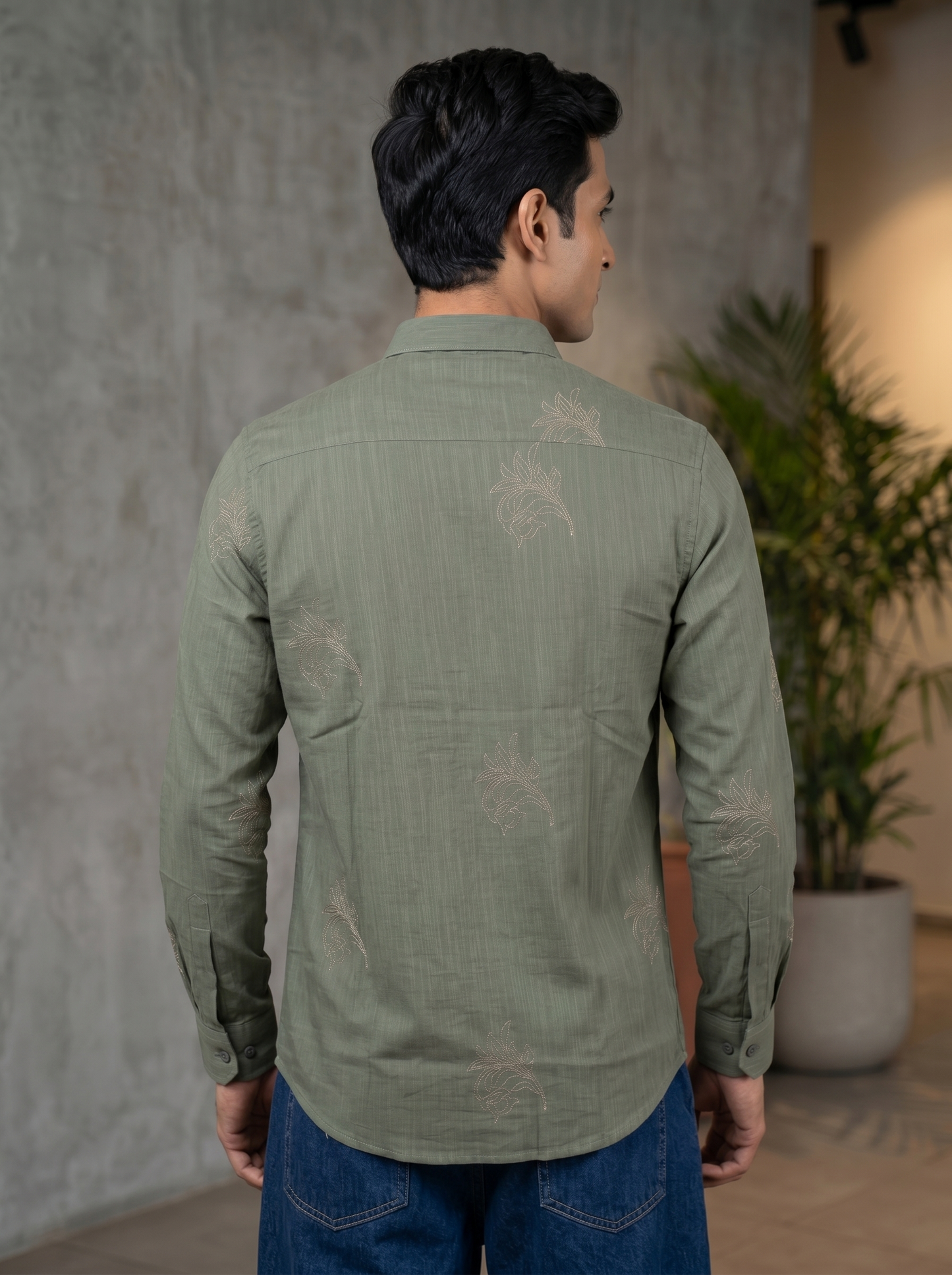 Vibe Craft Premium Botanical Print Casual Shirt for Men
