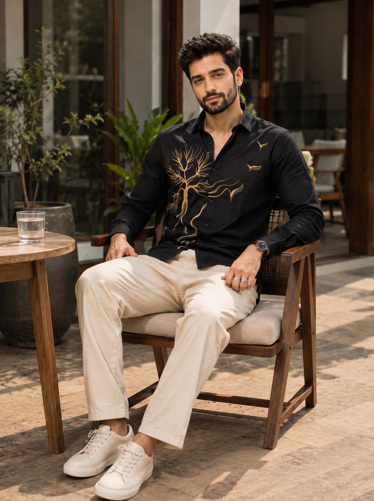 Men's Tree Graphic Print Premium Casual Shirt