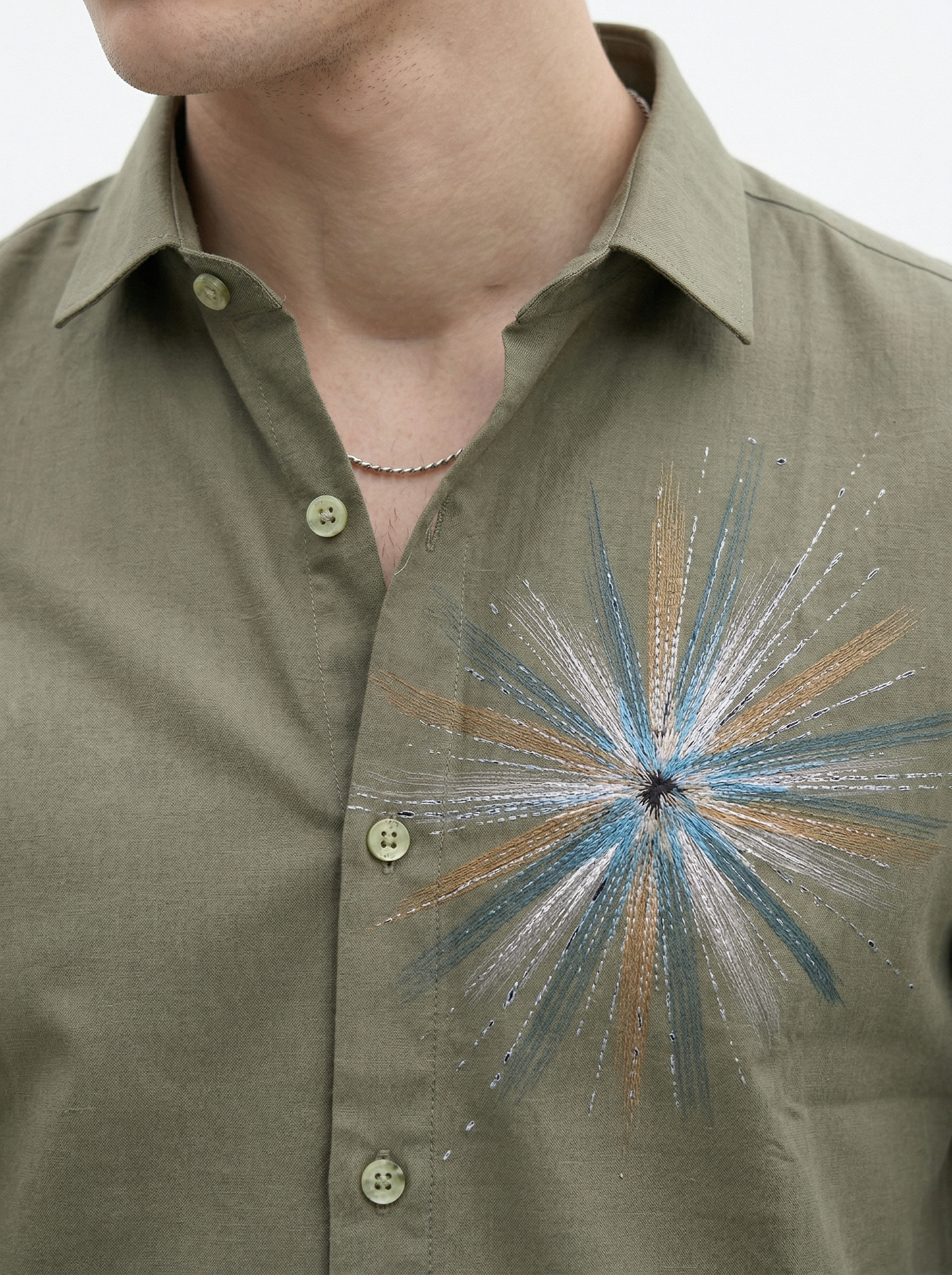 Men's Starburst Graphic Print Casual Shirt