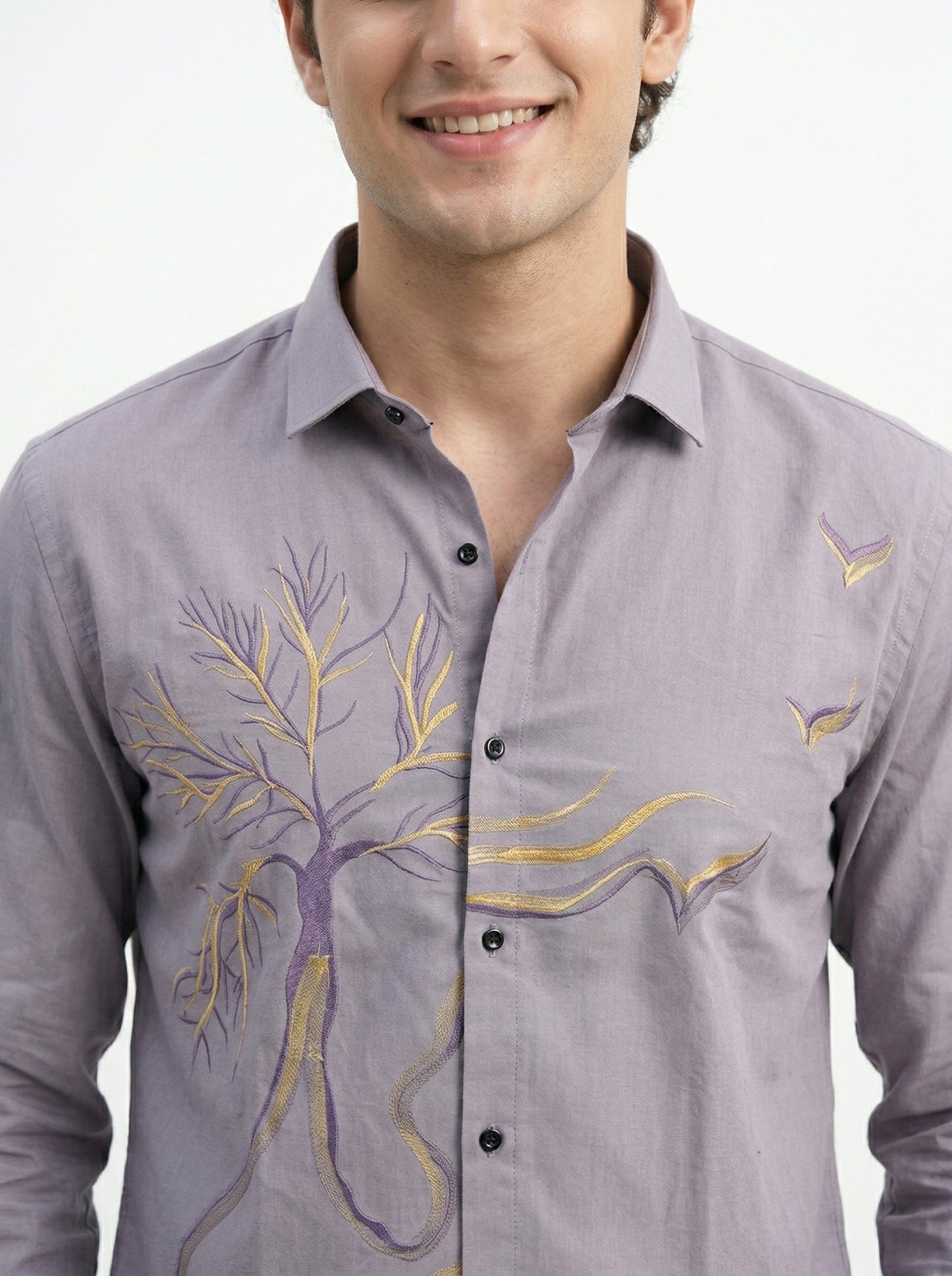 Men's Tree Graphic Print Premium Casual Shirt