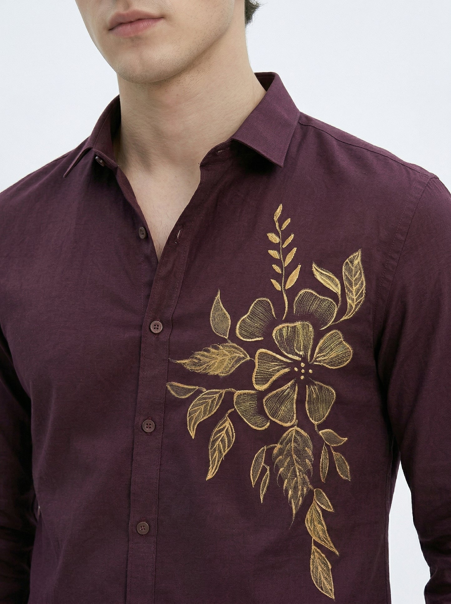 Men's Floral Graphic Print Casual Shirt