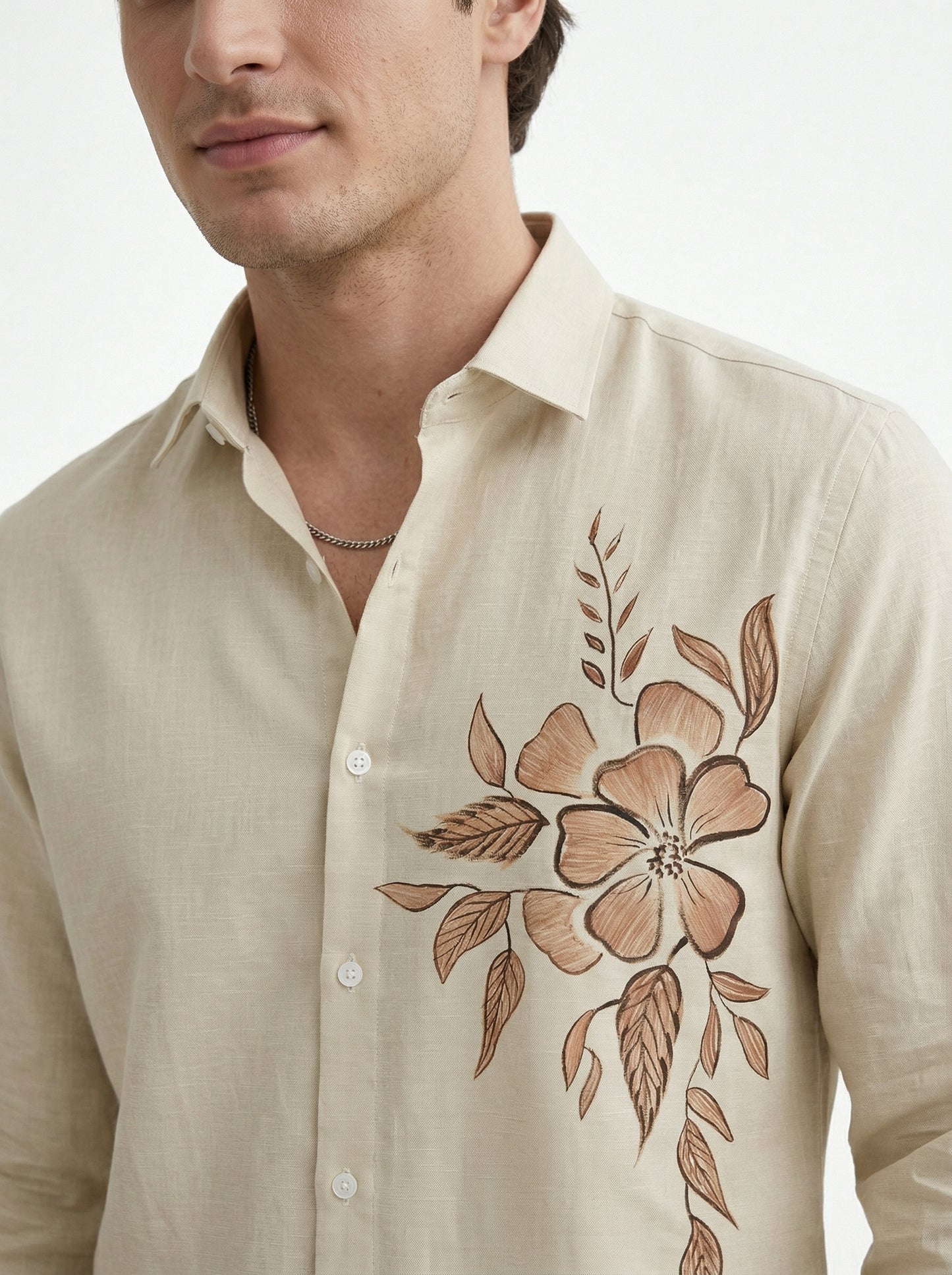Men's Floral Graphic Print Casual Shirt