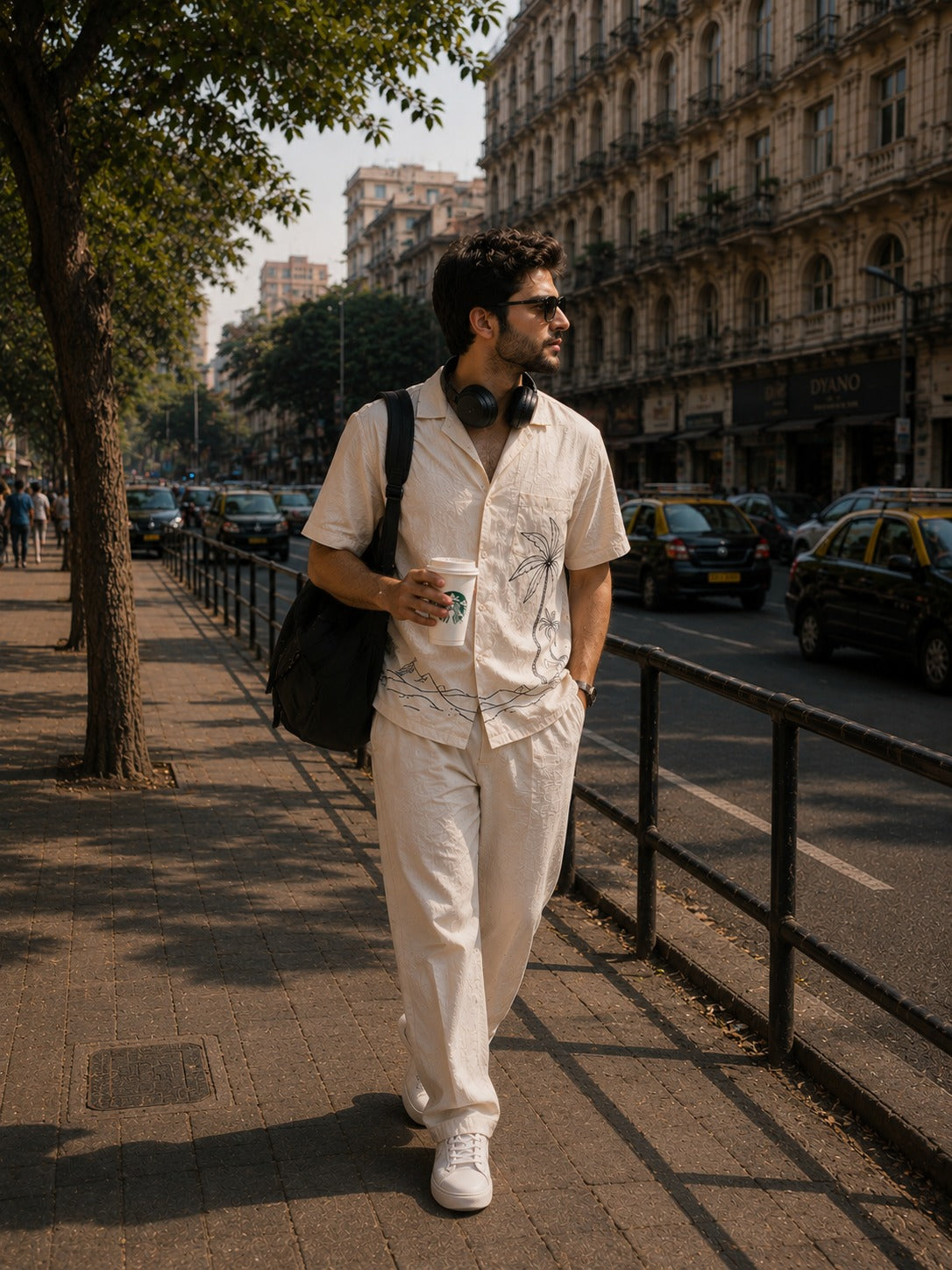 Off-White Tropical Embroidered Cuban Shirt